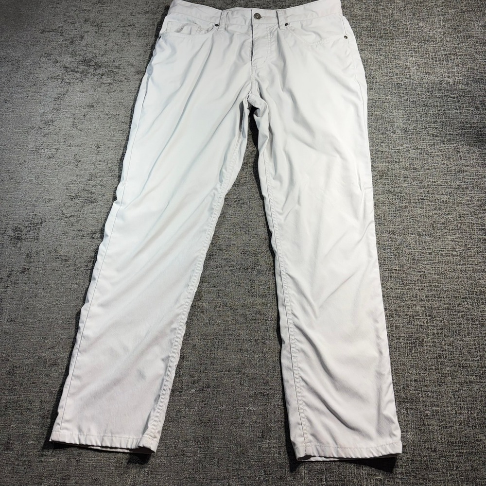 Southern Tide Performance Pants Mens 32x32 Gray 5-Pocket Stretch Straight Leg